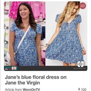 Denim and supply blue floral dress NWT